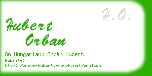 hubert orban business card